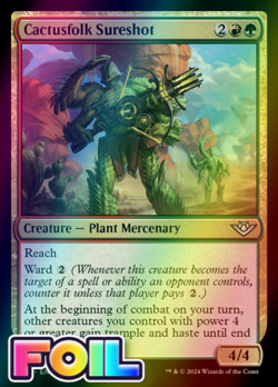 x1 Cactusfolk Sureshot OTJ MTG 199 FOIL UNCOMMON M/NM 1x - Image 1