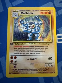 Machamp (Machomei German) #8/102 Base Set Holo Rare 1st Edition Pokemon Card MP - Image 1