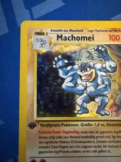 Machamp (Machomei German) #8/102 Base Set Holo Rare 1st Edition Pokemon Card MP - Image 2