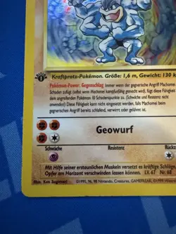 Machamp (Machomei German) #8/102 Base Set Holo Rare 1st Edition Pokemon Card MP - Image 5