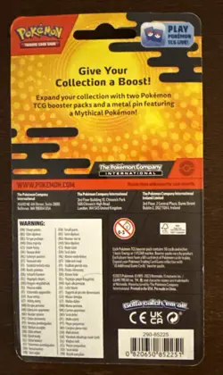 1-Pokemon Silver Tempest & Fusion Strike Blister Pack Victini/Jirachi Pin Random - Image 2
