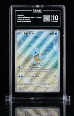 Squirtle #170/165 IR TAG 10 GEM MINT Pokemon Scarlet & Violet 151 Set - Image 1