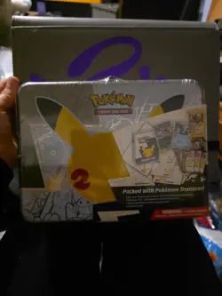 Pokemon Celebrations 25th Anniversary Collectors Chest Lunch Box Tin Sealed - Image 1