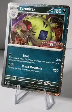 Pokemon TCG Tyranitar Cosmos Holo 135/193 Paldea Evolved Stamped Near Mint - Image 1