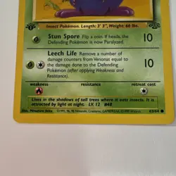 Pokemon - Jungle 1st edition - Venonat 63/64 - Common LP/MP - Image 4