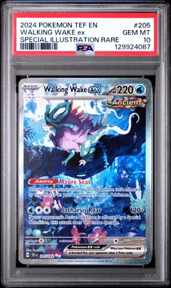 2024 POKEMON TEF EN-TEMPORAL FORCES #205 WALKING WAKE EX PSA 10 - Image 1