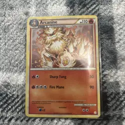 Pokemon TGC Arcanine 1/123 Non-Holo Heart Gold & Soul Silver (base set) 2010 LP - Image 1