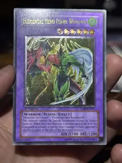 Yugioh Elemental Hero Flame Wingman TLM-EN035 Ultimate 1st Ed Silver Stamp UDE - Image 1