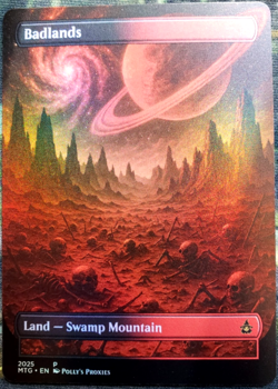 Badlands FOIL Original Dual Land Proxy Card Custom Space Fantasy Art Design - Image 1
