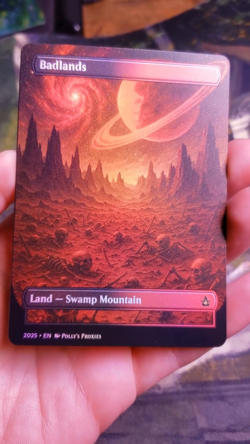 Badlands FOIL Original Dual Land Proxy Card Custom Space Fantasy Art Design - Image 2