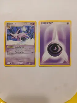 Lot Of 2 Pokemon Cards, Espeon LV.44, Energy Card - Image 1