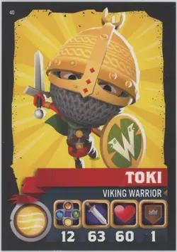 2015 Topps World of Warriors Trading Card Game Toki #40 - Image 1