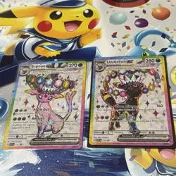 Umbreon 176 & Espeon 175 Prismatic Figure Collection Promo Cards. #3 - Image 1