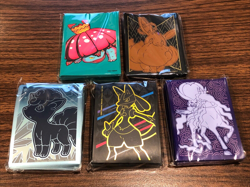 NEW Lot 5 Pokemon TCG Official Card Collection Sleeves 65ct Each 2023 2022 2021 - Image 1