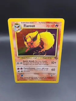 Flareon Jungle Holo Card 3/64 Unlimited Rare Pokemon Card - Image 1