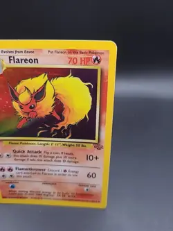 Flareon Jungle Holo Card 3/64 Unlimited Rare Pokemon Card - Image 3