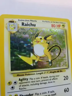 Raichu Base Set Holo Pokemon Card WOTC NM - Image 2