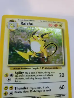 Raichu Base Set Holo Pokemon Card WOTC NM - Image 3