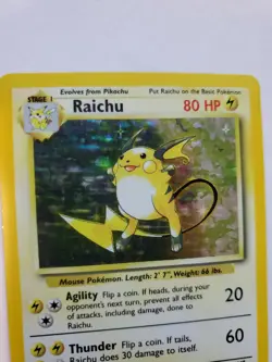 Raichu Base Set Holo Pokemon Card WOTC NM - Image 5