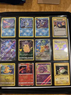 Pikachu Ultra Pro Binder w/ Pokemon Card Collection - 151, XY Gen, & Vintage - Image 1