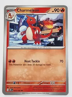 Charmeleon #27/197 SV Obsidian Flames Uncommon Pokemon 2023 TCG Card - Image 1