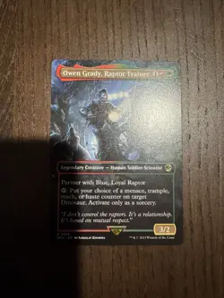 MTG Universe Beyond Jurassic World, Owen Grady, Raptor Trainer - Borderless - Image 1