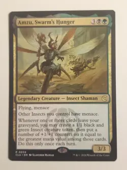 MTG 1x Amzu, Swarm's Hunger, NM, Ravnica: Clue, Menace Insect Token Geaveyard - Image 1
