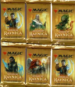 MAGIC THE GATHERING GUILDS OF RAVNICA 4 BOOSTER PACKS FACTORY SEALED NEW - Image 1