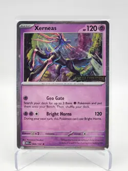 Xerneas Holo Mega Evolution Bestbuy Stamped Promo 64/132 Pokemon TCG *opened* - Image 1