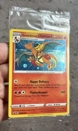 POKEMON SPECIAL DELIVERY CHARIZARD SWSH075 Sword & Shield Promo Factory Sealed - Image 2