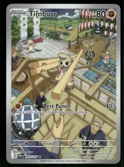 Timburr - 183/167 Illustration Rare Holo NM Pokemon SV06: Twilight Masquerade - Image 1