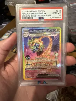 2024 POKEMON SSP EN-SURGING SPARKS #242 ALOLAN EXEGGUTOR EX PSA 10 - Image 1