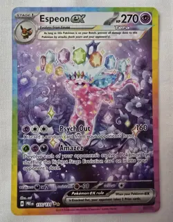 Pokemon TCG Espeon EX 155/131 Prismatic Evolutions Pack Fresh Mint - Image 1
