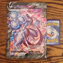 Jumbo Mewtwo V-UNION SWSH160 NM Oversized Topper 2021 Pokemon 159-162 Mint Promo - Image 1