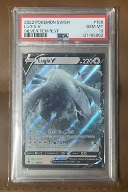 Pokemon TCG 2022 Lugia V Alt Art 186/195 Silver Tempest GEM MT PSA 10 - Image 1
