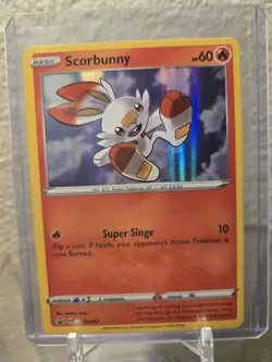 Pokemon Scorbunny TCG Promo SWSH002 Holo Rare Near Mint Condition - Image 1