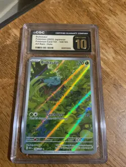 Bulbasaur Pokemon Scarlet & Violet 151 - 166/165 IR - CGC 10 Pristine - - Image 1