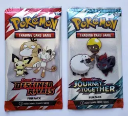 2 Booster Packs - Destined Rivals & Journey Together Fun Pack (2) - Pokemon TCG - Image 1