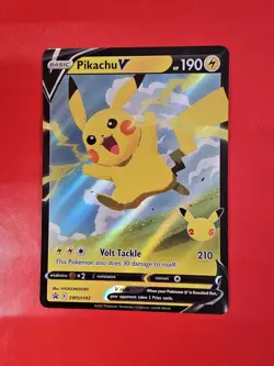Pikachu V SWSH143 Black Star Promo Holo Pokemon 2021 Celebrations NM/M - Image 3