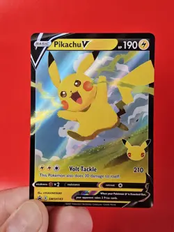 Pikachu V SWSH143 Black Star Promo Holo Pokemon 2021 Celebrations NM/M - Image 5