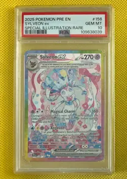 2025 Pokemon Pre En Special Illustration Rare #156 Sylveon Ex PSA 10 GEM MINT - Image 1