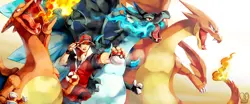 Pokemon triple charizard Pad Gaming Mat Desk - Image 1