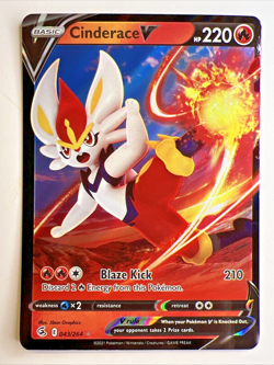 CINDERACE V 043/264 | Pokemon TCG Fusion Strike Ultra Rare | NM/MINT - Image 1