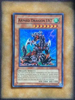 Yugioh Armed Dragon LV7 DP2-EN012 Super Rare LP - Image 1