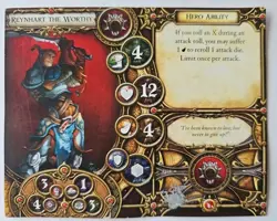 Descent Hero Card ONLY REYNHART The Worthy Fantasy Flight Replacement - Image 2