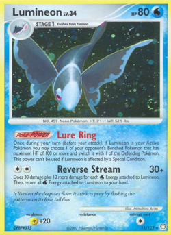 Lumineon 11/123 Unseen Forces Holo Rare Pokemon Card - Image 1