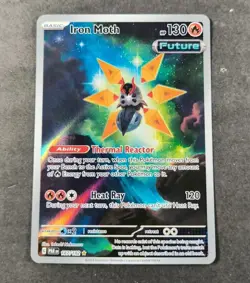 Pokemon Paradox Rift Iron Moth Illustration Rare Card 187/182 NM - Image 1