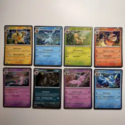 Pokemon TCG Prismatic Evolutions Costco Mini Tin Cosmos Promo Cards Set Of 8 NM - Image 1