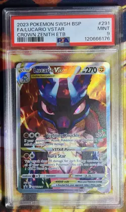 Lucario VSTAR SWSH291 Sword & Shield Promo Pokemon Cards Holo PSA 9 Mint - Image 1