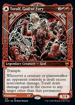 MTG English Toralf, God of Fury / Toralf's Hammer (Showcase) NM Normal Kaldheim - Image 1